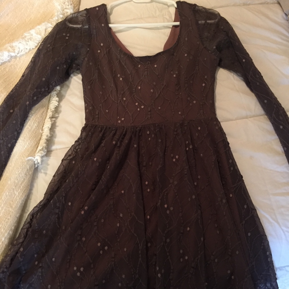Bella Blue Dark Purple Long sleeve Dress